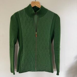 J Mclaughlin Green Zip-up Sweater Women's XS